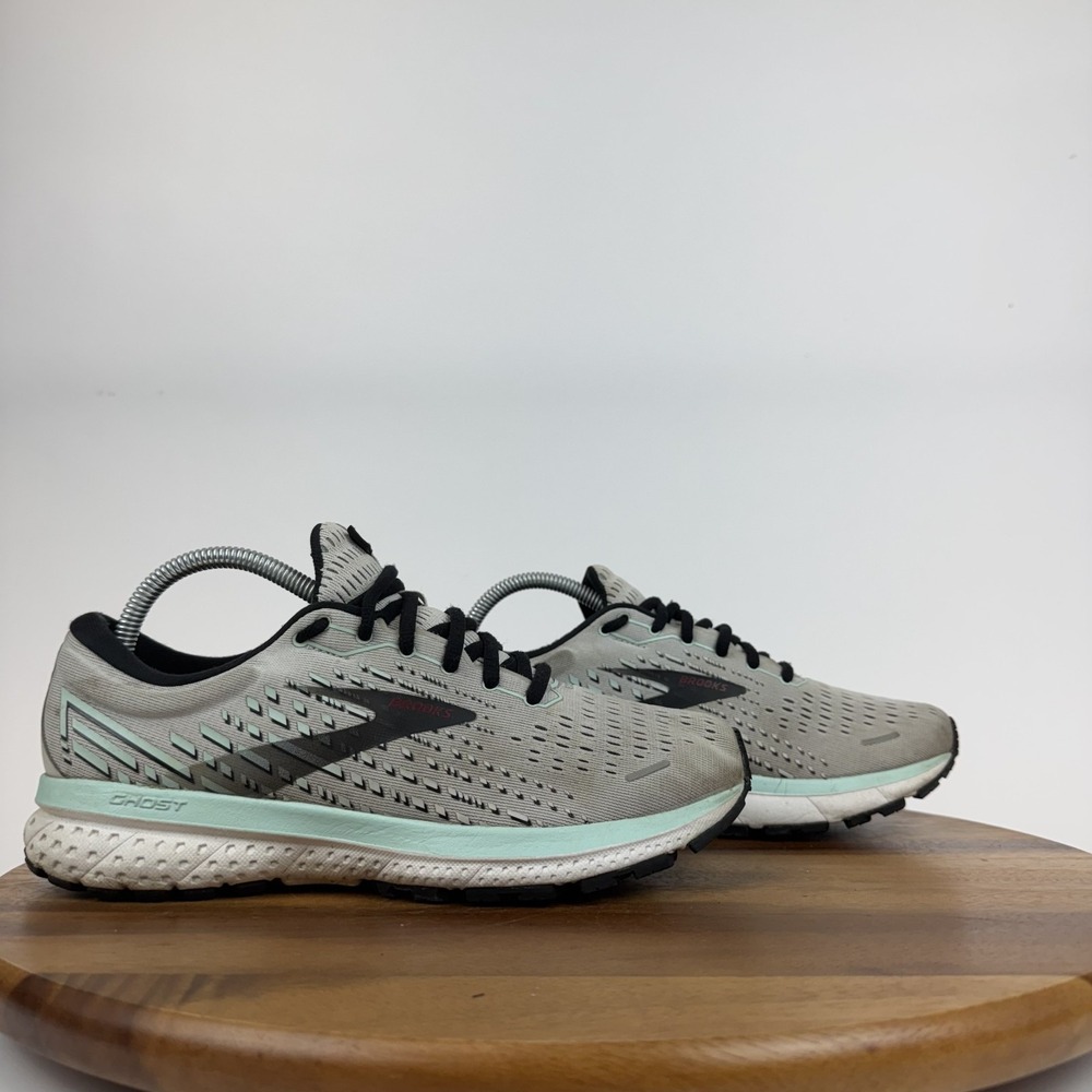 Womens Brooks Ghost 11 Teal Gray Athletic Running Sneakers Shoes Size 9 B GUC